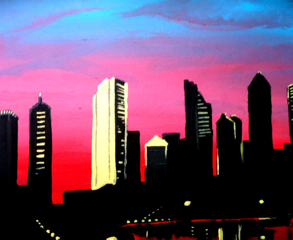 Skyline Painting at Bar Louie Easton! (5/4/14)