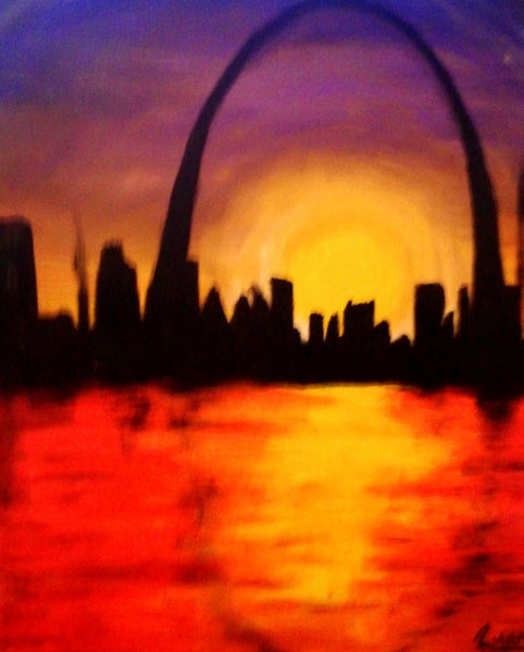 Skyline Painting at Crack Fox! (5/7/14)