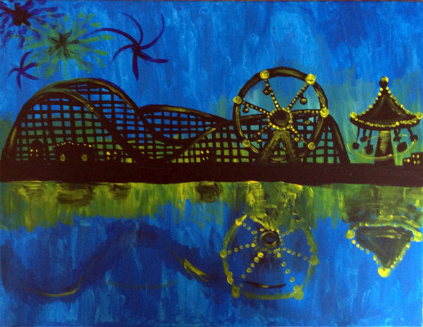 Skyline Painting at Garland Wines! (4/7/14)