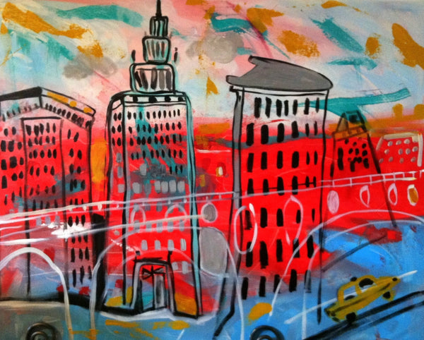 Skyline Painting at Bar Louie Warehouse! (3/30/14)