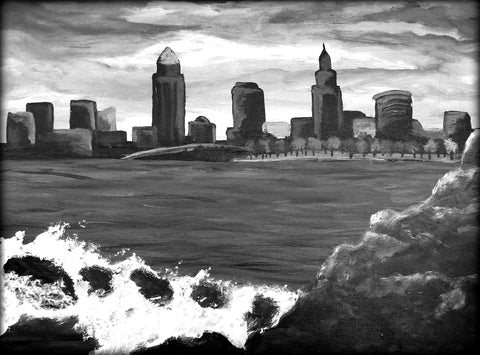 Skyline Painting at Bar Louie Warehouse!  (4/13/14)