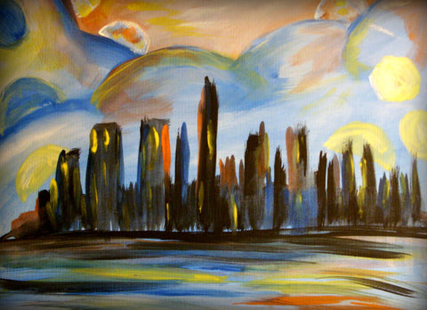 Skyline Painting at The Beerhive!  (4/29/14)